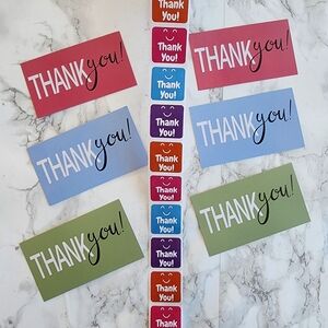550 Pc Thank You Cards & Stickers